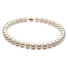 Collar de perlas Perla de Agua Dulce de calidad AA de 10 a 11mm en color Blanco
