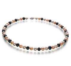 Collar de perlas Perla de Agua Dulce de calidad AA de 6 a 7mm en color Multicolor