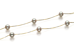 Collar de perlas Perla Akoya Japonesa de calidad AA de 6 a 7mm en color Blanco