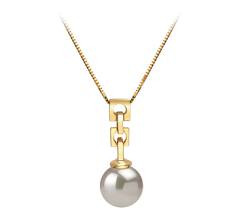 Colgante de perlas Perla Akoya Japonesa de calidad AA de 6 a 7mm en color Blanco