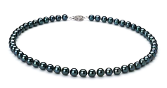 Conjunto de perlas Perla Akoya Japonesa de calidad AAA de 6.5 a 7mm en color Negro