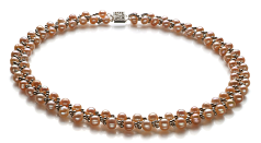Conjunto de perlas Perla de Agua Dulce de calidad A de 6 a 7mm en color Rosa