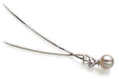 Colgante de perlas Perla Akoya Japonesa de calidad AA de 6 a 7mm en color Blanco