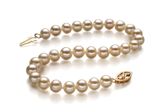 Pulsera de perlas Perla de Agua Dulce de calidad AA de 5 a 5.5mm en color Blanco