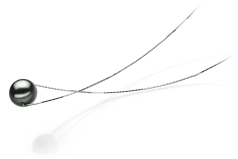 Colgante de perlas Perla Tahití de calidad AA de 10 a 11mm en color Negro