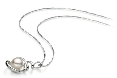 Colgante de perlas Perla Akoya Japonesa de calidad AAA de 8 a 9mm en color Blanco
