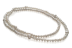 Collar de perlas Perla de Agua Dulce de calidad A de 6 a 11mm en color Blanco