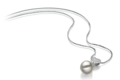 Colgante de perlas Perla Akoya Japonesa de calidad AA de 7 a 8mm en color Blanco