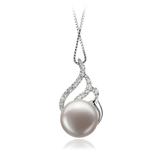 Colgante de perlas Perla de Agua Dulce de calidad AA de 12 a 13mm en color Blanco