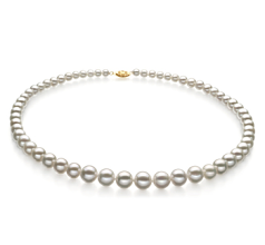 Collar de perlas Perla de Agua Dulce de calidad AAA de 4 a 10mm en color Blanco