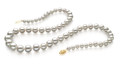 Collar de perlas Perla de Agua Dulce de calidad AAA de 4 a 10mm en color Blanco