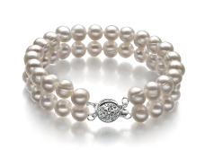Conjunto de perlas Perla de Agua Dulce de calidad A de 6 a 7mm en color Blanco