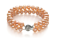Conjunto de perlas Perla de Agua Dulce de calidad A de 6 a 7mm en color Rosa
