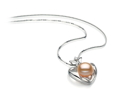 Colgante de perlas Perla de Agua Dulce de calidad AA de 9 a 10mm en color Rosa