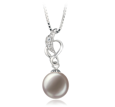 Colgante de perlas Perla de Agua Dulce de calidad AA de 9 a 10mm en color Blanco