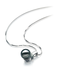 Colgante de perlas Perla Akoya Japonesa de calidad AAA de 8 a 9mm en color Negro