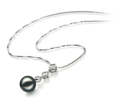Conjunto de perlas Perla Akoya Japonesa de calidad AAA de 8 a 9mm en color Negro