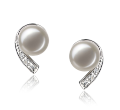 Conjunto de perlas Perla de Agua Dulce de calidad AA de 7 a 8mm en color Blanco