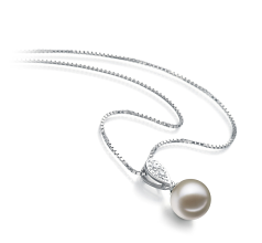 Colgante de perlas Perla de Agua Dulce de calidad AAAA de 7 a 8mm en color Blanco