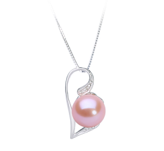 Colgante de perlas Perla de Agua Dulce de calidad AAAA de 7 a 8mm en color Rosa
