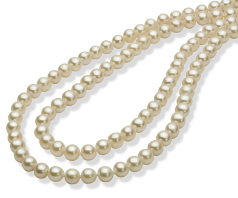 Collar de perlas Perla de Agua Dulce de calidad AAA de 5 a 6mm en color Blanco