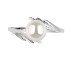 Anillo de perlas Perla Akoya Japonesa de calidad AAA de 6 a 7mm en color Blanco