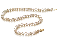 Collar de perlas Perla de Agua Dulce de calidad AAAA de 5 a 5.5mm en color Blanco
