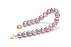 Pulsera de perlas Perla de Agua Dulce de calidad AAAA de 8.5 a 9.5mm en color Lavanda