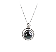 Conjunto de perlas Perla de Agua Dulce de calidad AA de 9 a 10mm en color Negro