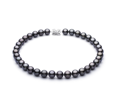Collar de perlas Perla Tahití de calidad AAA de 11.1 a 11.9mm en color Negro