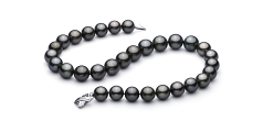 Collar de perlas Perla Tahití de calidad AAA de 13 a 15.5mm en color Negro