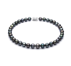 Collar de perlas Perla Tahití de calidad AA+ de 11.1 a 14.6mm en color Multicolor