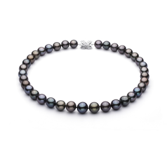 Collar de perlas Perla Tahití de calidad AA+ de 11.1 a 13.5mm en color Multicolor