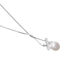 Colgante de perlas Perla de Agua Dulce de calidad AAA de 7 a 8mm en color Blanco