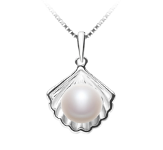 Colgante de perlas Perla de Agua Dulce de calidad AA de 7 a 8mm en color Blanco