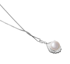 Colgante de perlas Perla de Agua Dulce de calidad AA de 7 a 8mm en color Blanco