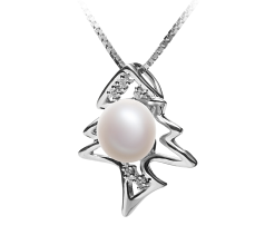 Colgante de perlas Perla de Agua Dulce de calidad AA de 7 a 8mm en color Blanco