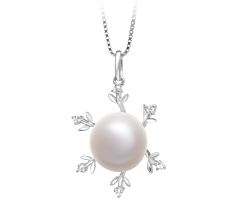 Colgante de perlas Perla de Agua Dulce de calidad AA de 12 a 13mm en color Blanco