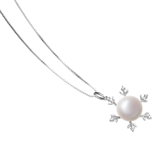Colgante de perlas Perla de Agua Dulce de calidad AA de 12 a 13mm en color Blanco
