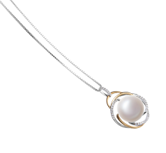 Colgante de perlas Perla de Agua Dulce de calidad AA de 12 a 13mm en color Blanco