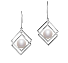 Conjunto de perlas Perla de Agua Dulce de calidad AAA de 8 a 9mm en color Blanco