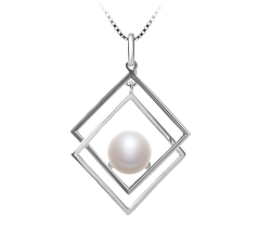 Conjunto de perlas Perla de Agua Dulce de calidad AAA de 8 a 9mm en color Blanco