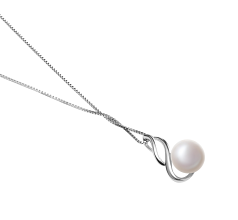 Colgante de perlas Perla de Agua Dulce de calidad AAA de 10 a 11mm en color Blanco
