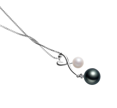 Colgante de perlas Perla de Agua Dulce de calidad AAAA de 5 a 8mm en color Negro