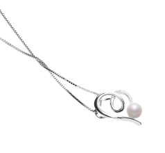 Colgante de perlas Perla de Agua Dulce de calidad AAAA de 5 a 6mm en color Blanco