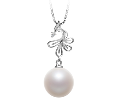 Colgante de perlas Perla de Agua Dulce de calidad AAAA de 10 a 11mm en color Blanco