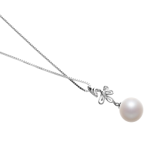 Colgante de perlas Perla de Agua Dulce de calidad AAAA de 10 a 11mm en color Blanco