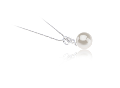 Colgante de perlas Perla de Agua Dulce de calidad AAAA de 9 a 10mm en color Blanco