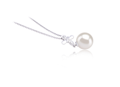 Colgante de perlas Perla de Agua Dulce de calidad AAAA de 9 a 10mm en color Blanco