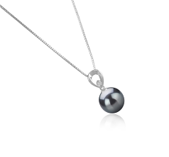 Colgante de perlas Perla Tahití de calidad AAA de 10 a 11mm en color Negro